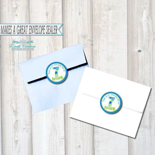 Pop It Party Stickers - Green Blue