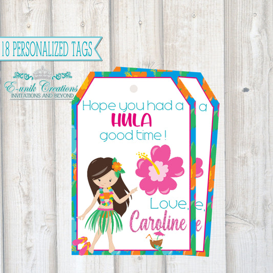 Luau Printed Tags - Hawaiian Party Decor