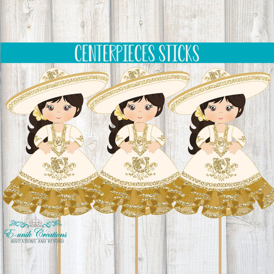Gold Charra Centerpieces Sticks