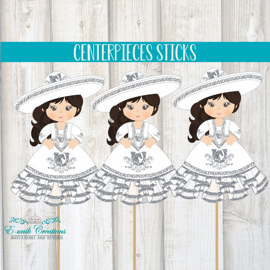 Silver Charra Centerpieces Sticks