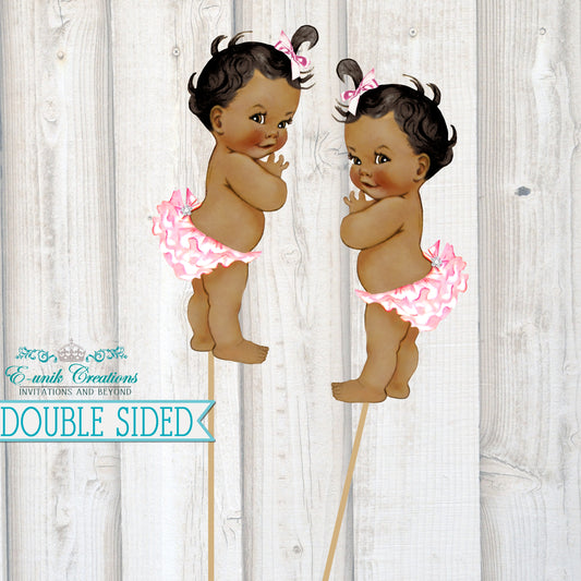 Princess Pink Ruffle Pants Centerpieces Sticks