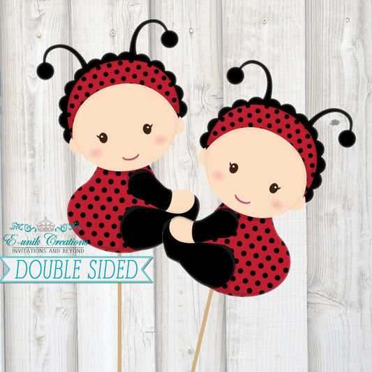 Ladybug Centerpieces Sticks