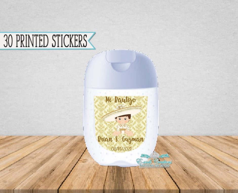Gold Charrito Sanitizer Labels
