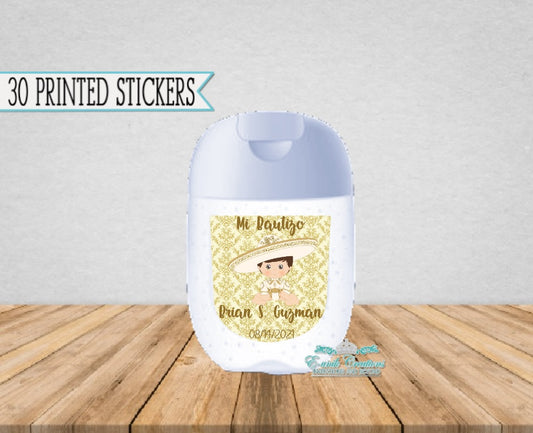 Gold Charrito Sanitizer Labels