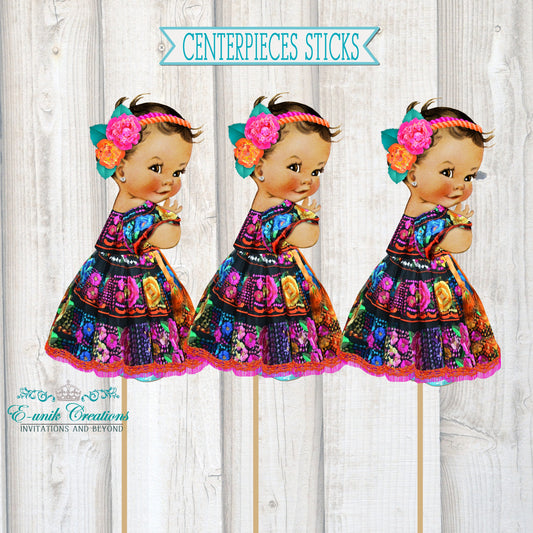Chiapaneca Girl Centerpiece Stick