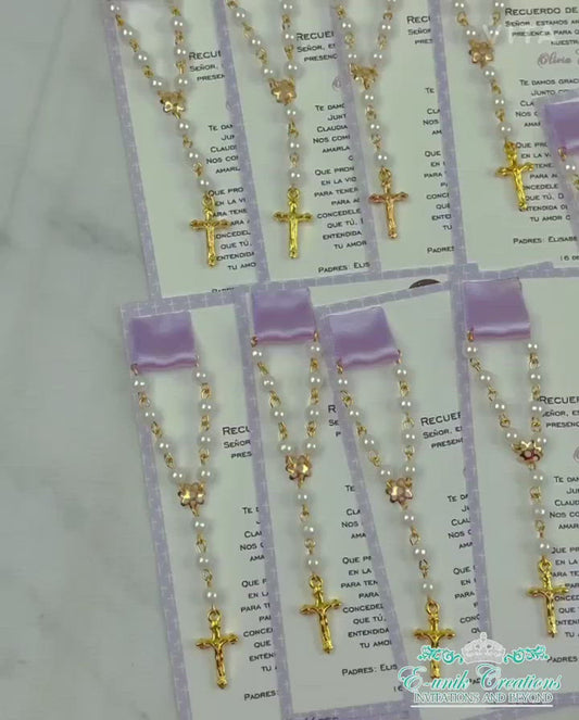 Girl Lilac Baptism Favors