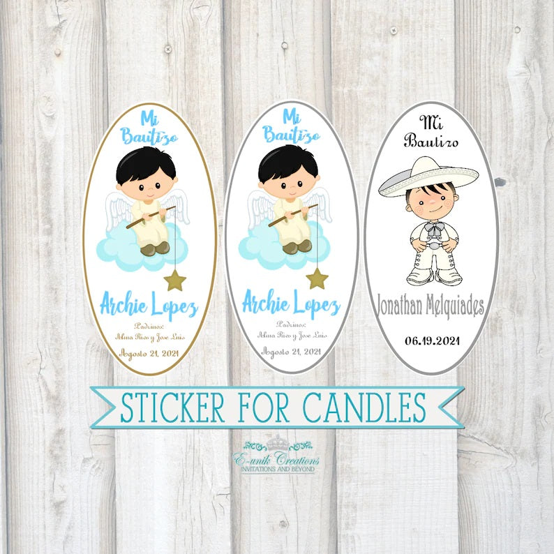 Oval Candle Stickers