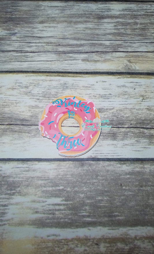 Donut Shaped Sticker, Donut Grow Up, Donut Party Supplies