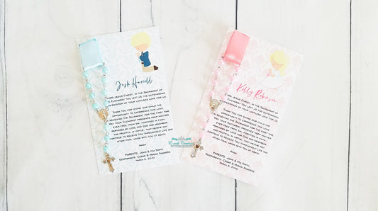 Girl First Communion Rosary Favors. 12pcs