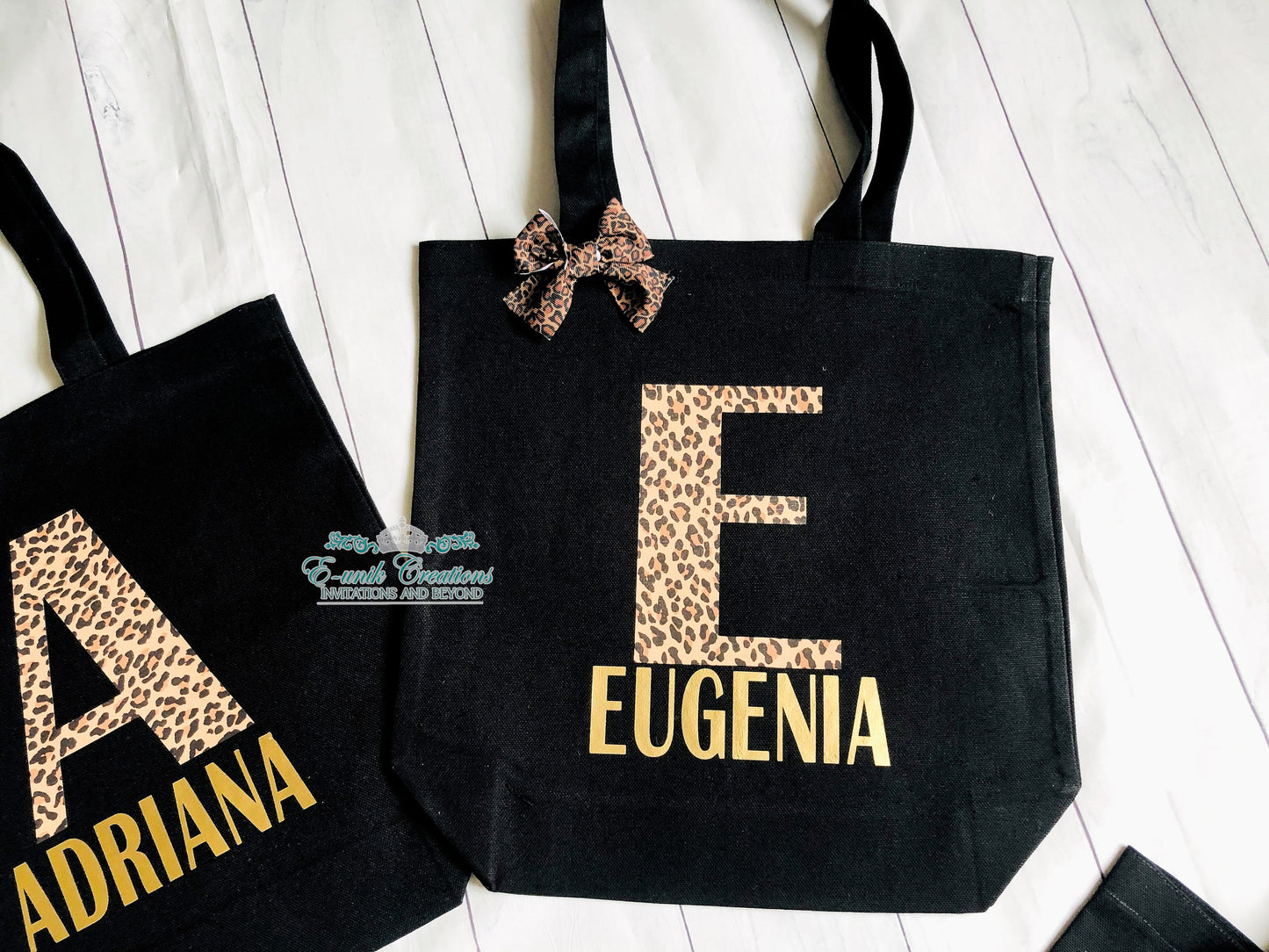 Leopard Personalized Tote Bag