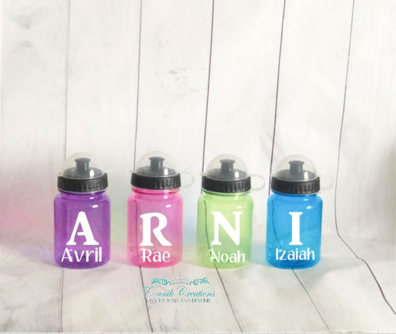 Kids Water Bottle, Name Water Bottle, Mini Sport Bottle, School Water Bottle