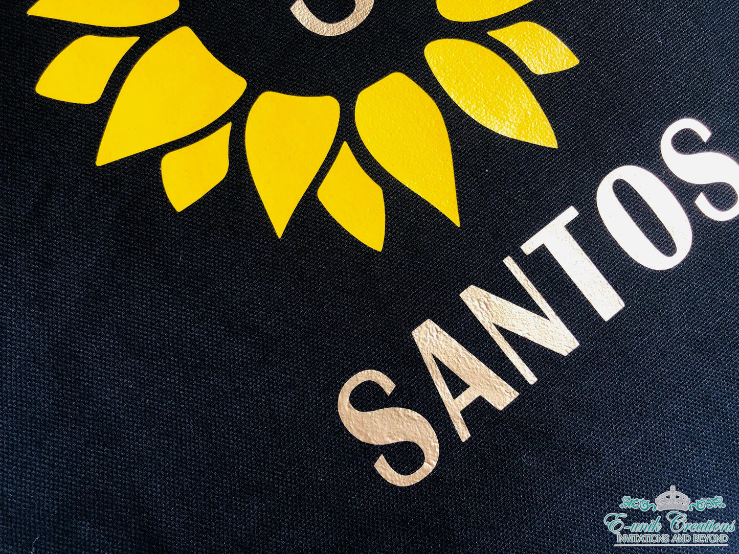 Bolsa de asas de girasol, bolsa de lona con nombre. SF0510