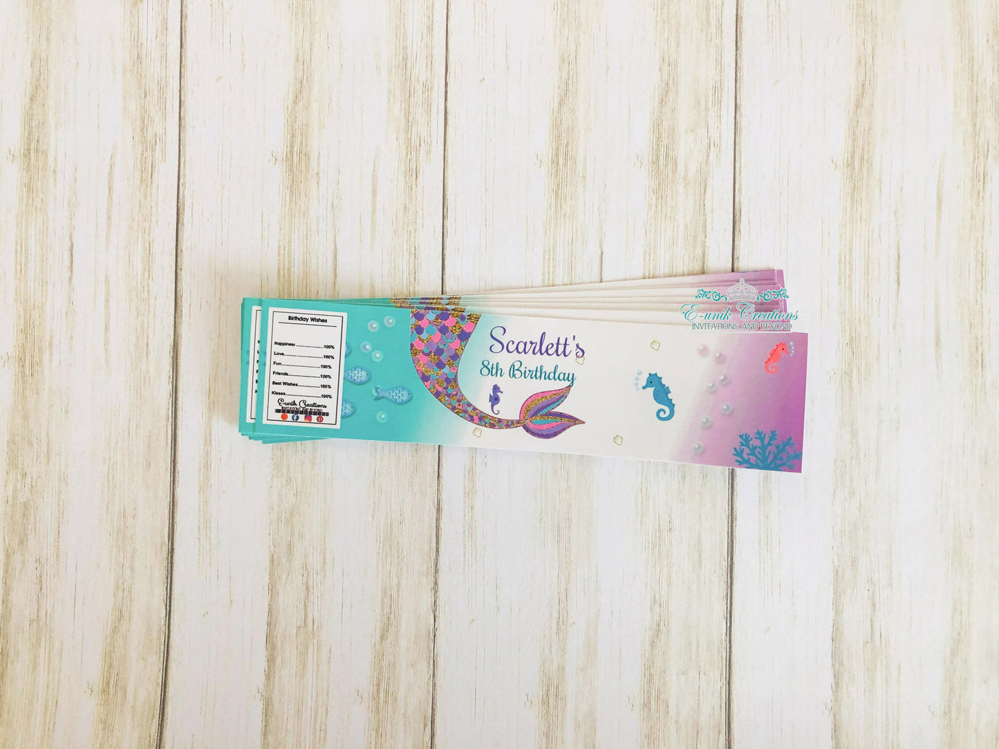 Mermaid Water Bottle Labels, Under The Sea Party, Mermaid Tail Labels,