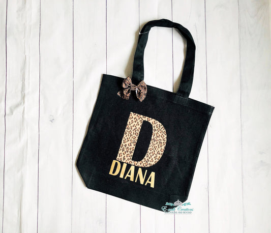Leopard Personalized Tote Bag