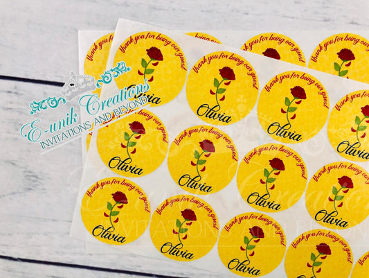 Belle Party Sticker