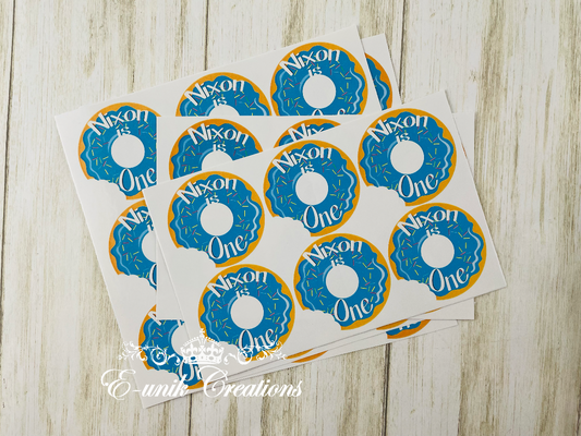 Blue Donut Sticker