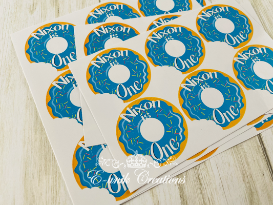 Blue Donut Sticker
