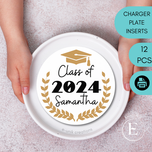 Graduation Charger Plate Inserts. 12pcs