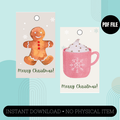 Pink Christmas Gift Tags