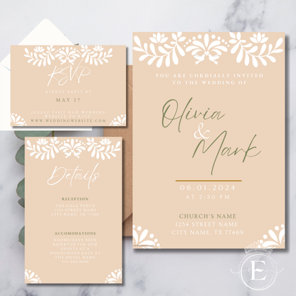 Cielito Lindo Talavera Wedding Invitation