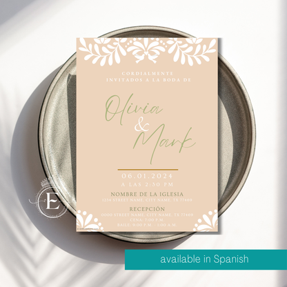 Cielito Lindo Talavera Wedding Invitation