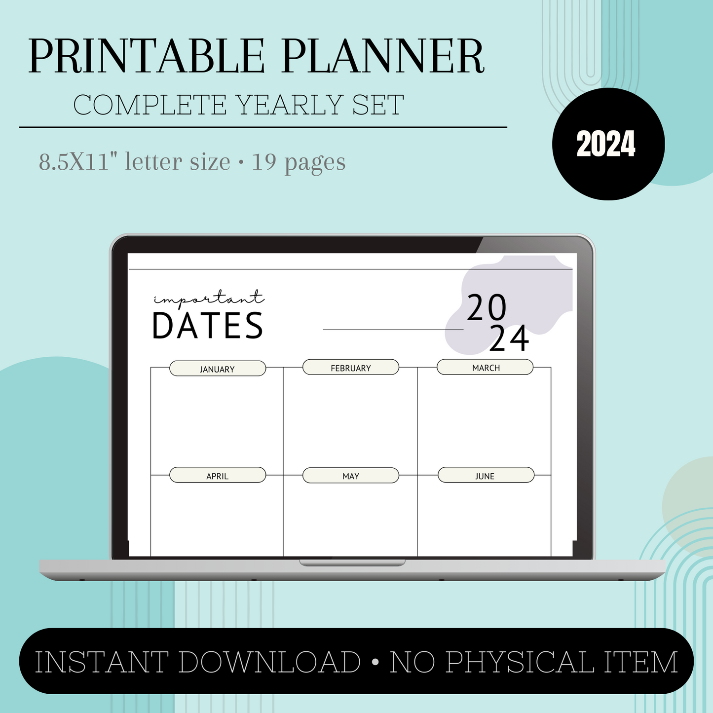 2024 Aesthetic Printable Planner