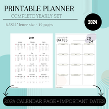 Load image into Gallery viewer, 2024 Aesthetic Printable Planner
