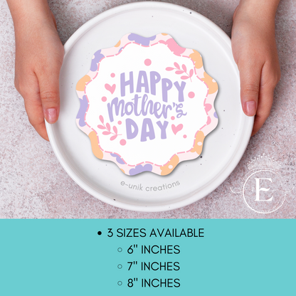 Mother's Day Charger Plate Inserts. 12pcs