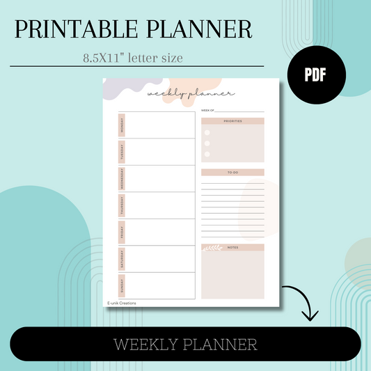 Aesthetic Weekly Planner