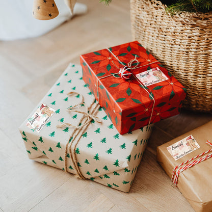 Gingerbread Christmas Gift Labels Editable Canva Template