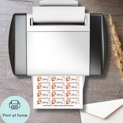 Gingerbread Christmas Gift Labels Editable Canva Template