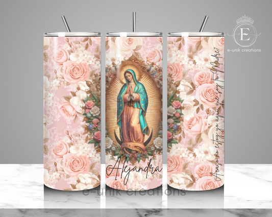 Our Lady Of Guadalupe Personalized Skinny Tumbler 20oz