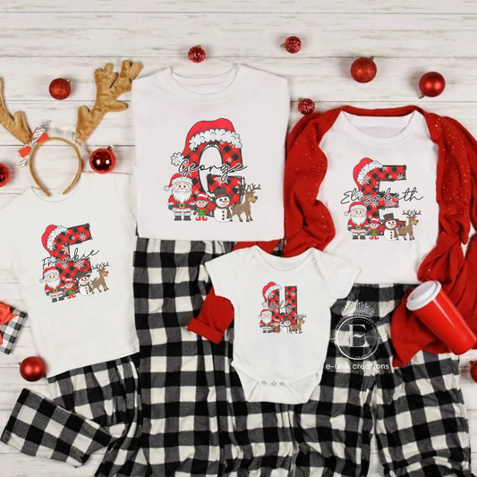 Custom Christmas Letter Santa Sweatshirt-Tshirt