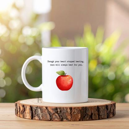 Pregnancy Loss Memorial Mug Personalized Keepsake with Fruit Size Baby Illustration