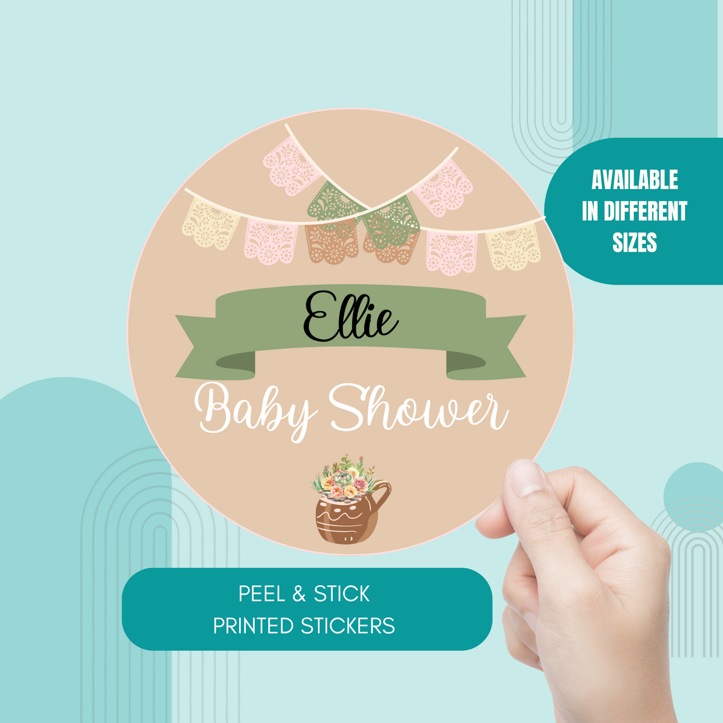 Cielito Lindo Baby Shower Stickers