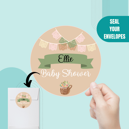 Cielito Lindo Baby Shower Stickers