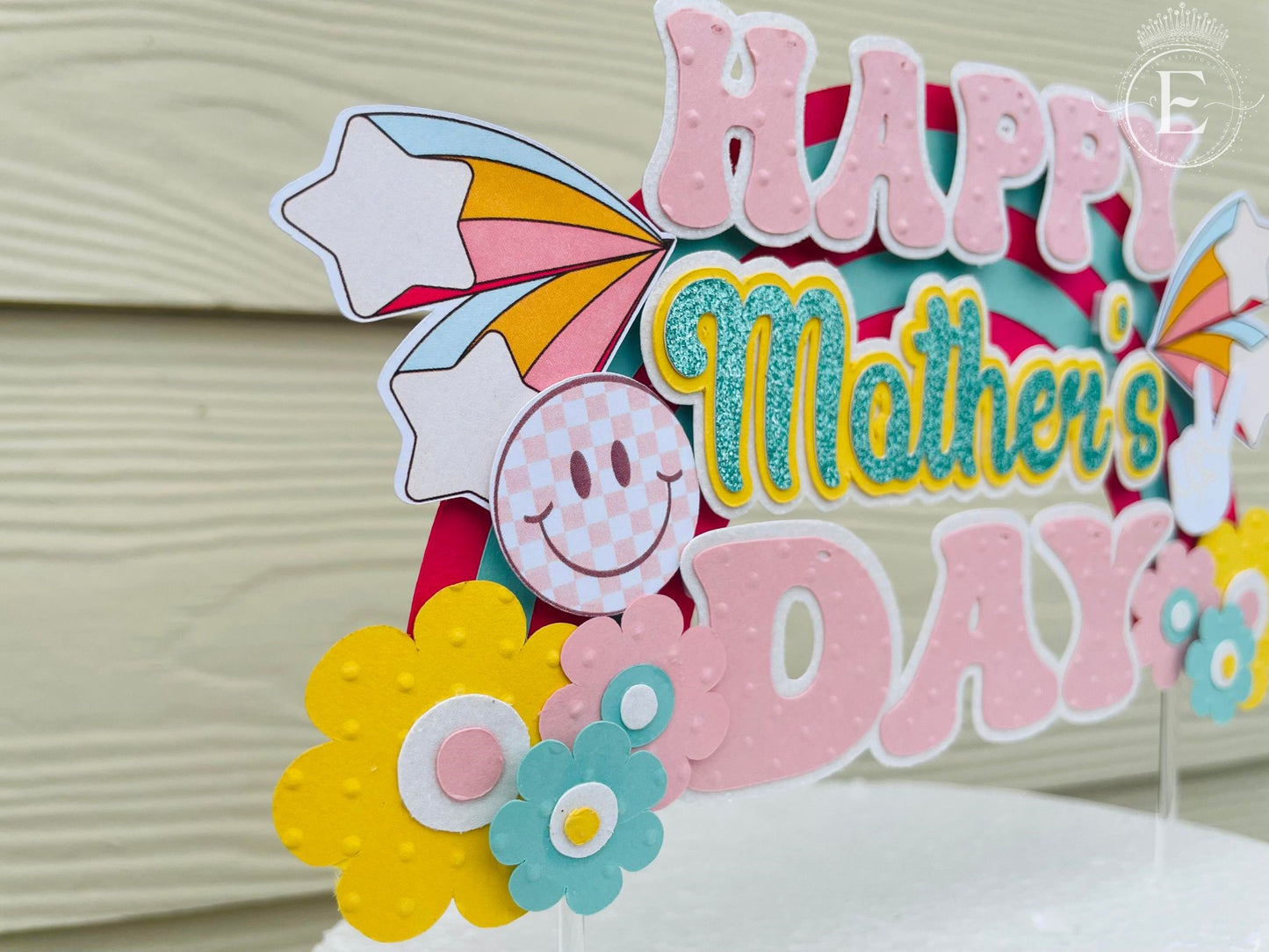 Mother's Day Groovy Cake Topper