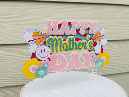 Mother's Day Groovy Cake Topper
