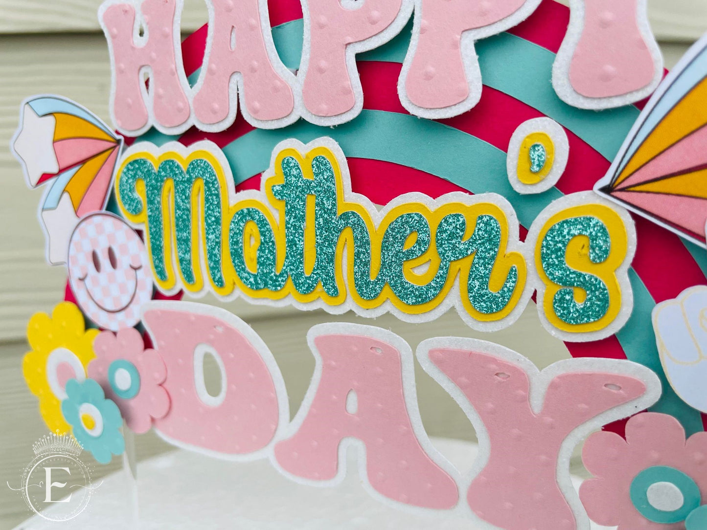 Mother's Day Groovy Cake Topper