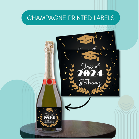 Graduation Champagne Bottle Labels