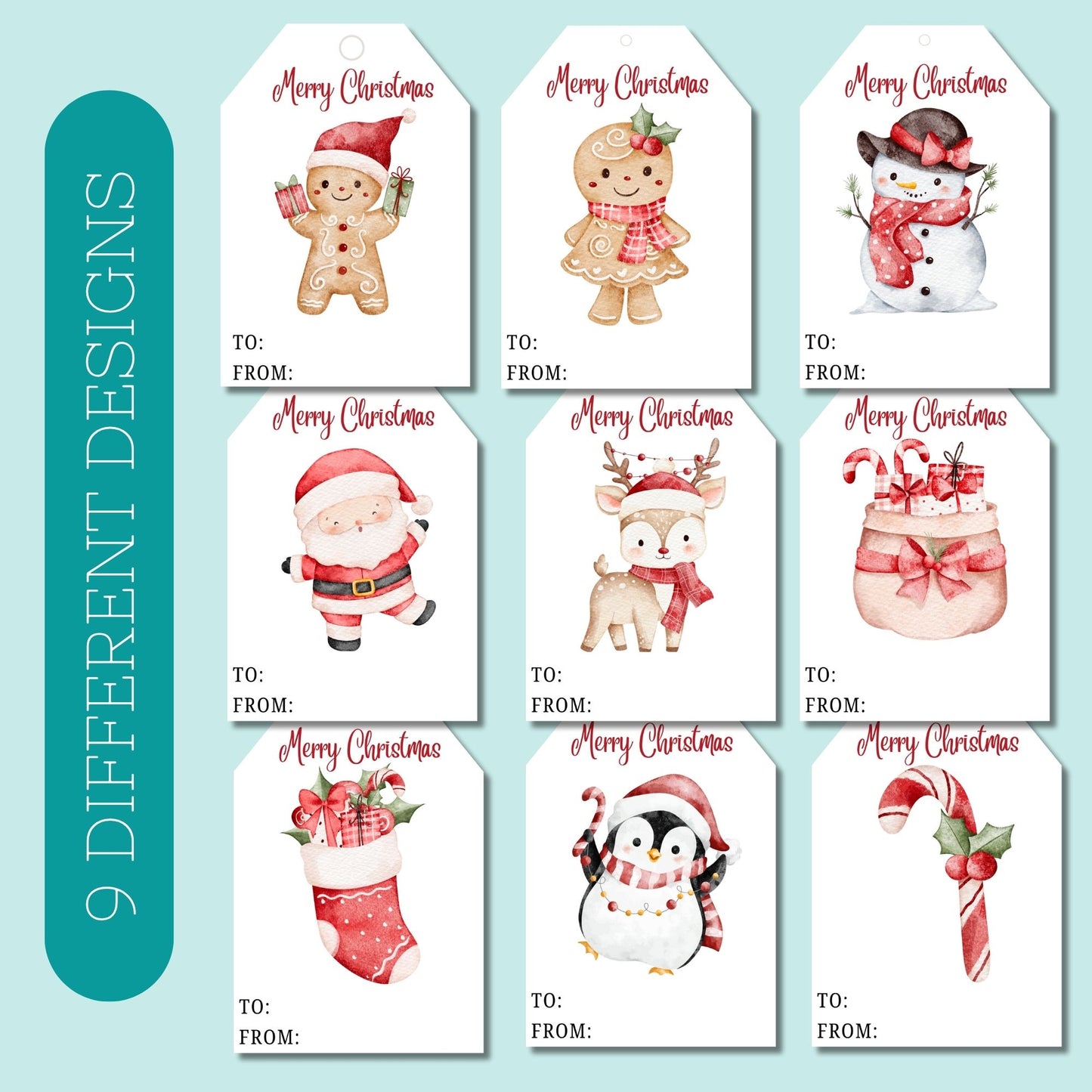 Christmas Tags Printable Template
