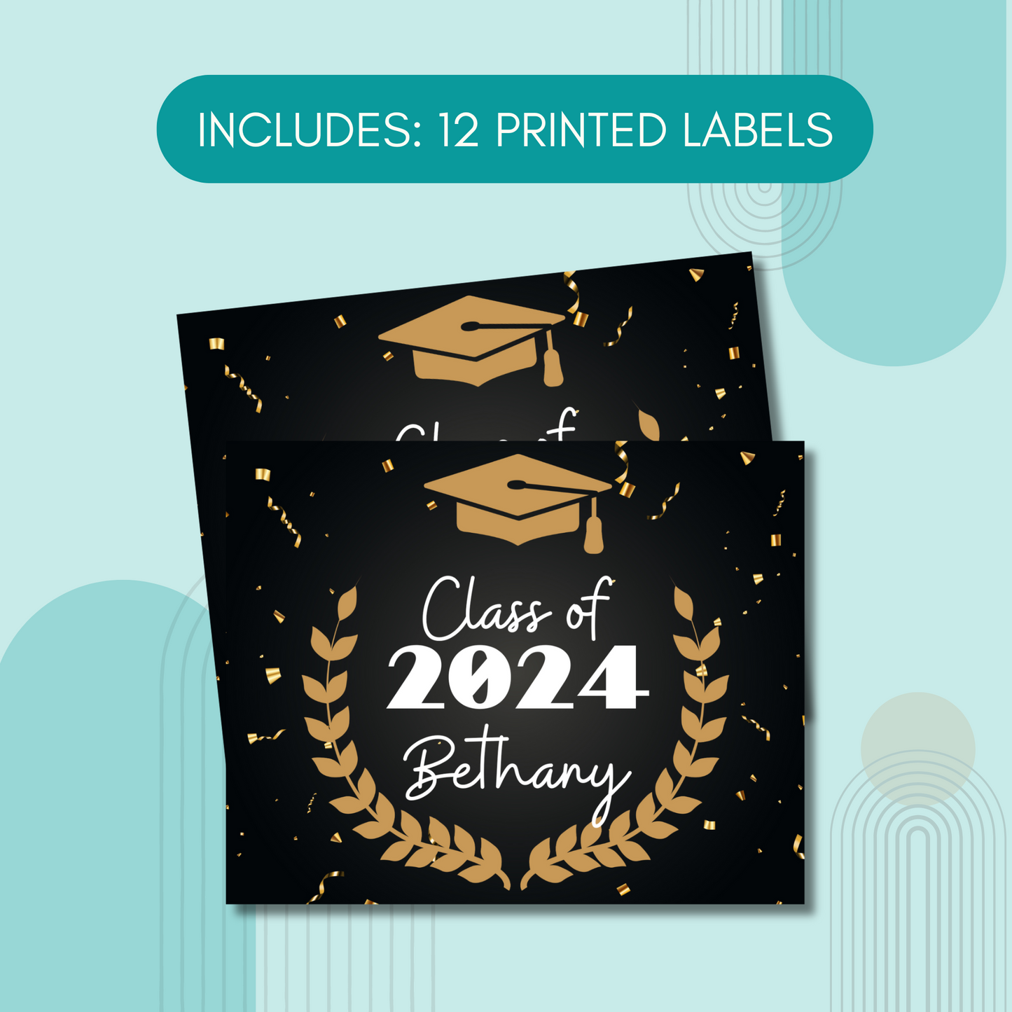 Graduation Champagne Bottle Labels