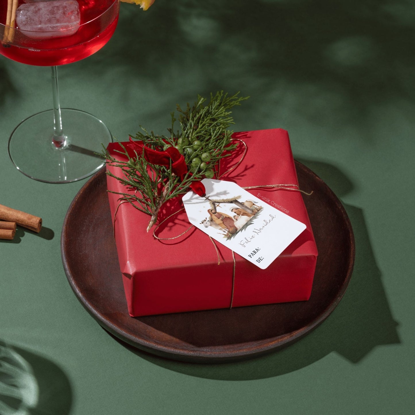 Nativity Scene Christmas Gift Tag