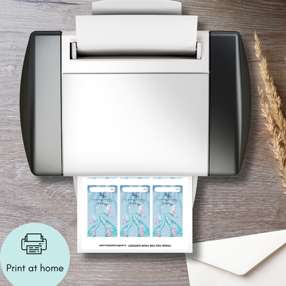 Mermaid Tail Valentine Printable Friendship & Classroom Favor Card