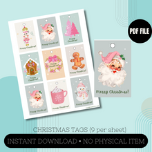 Load image into Gallery viewer, Pink Christmas Gift Tags
