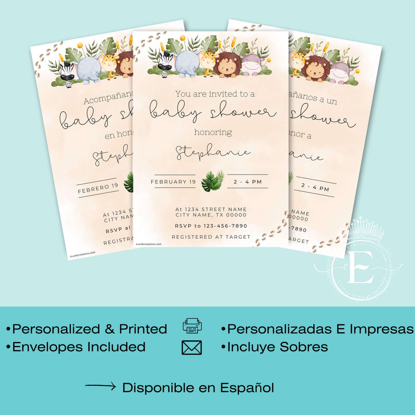 Custom Orders Printed Invites