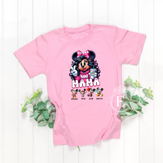 Mouse Mom and Kids T-shirt