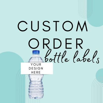 Etiquetas de botellas de agua de diseño personalizado