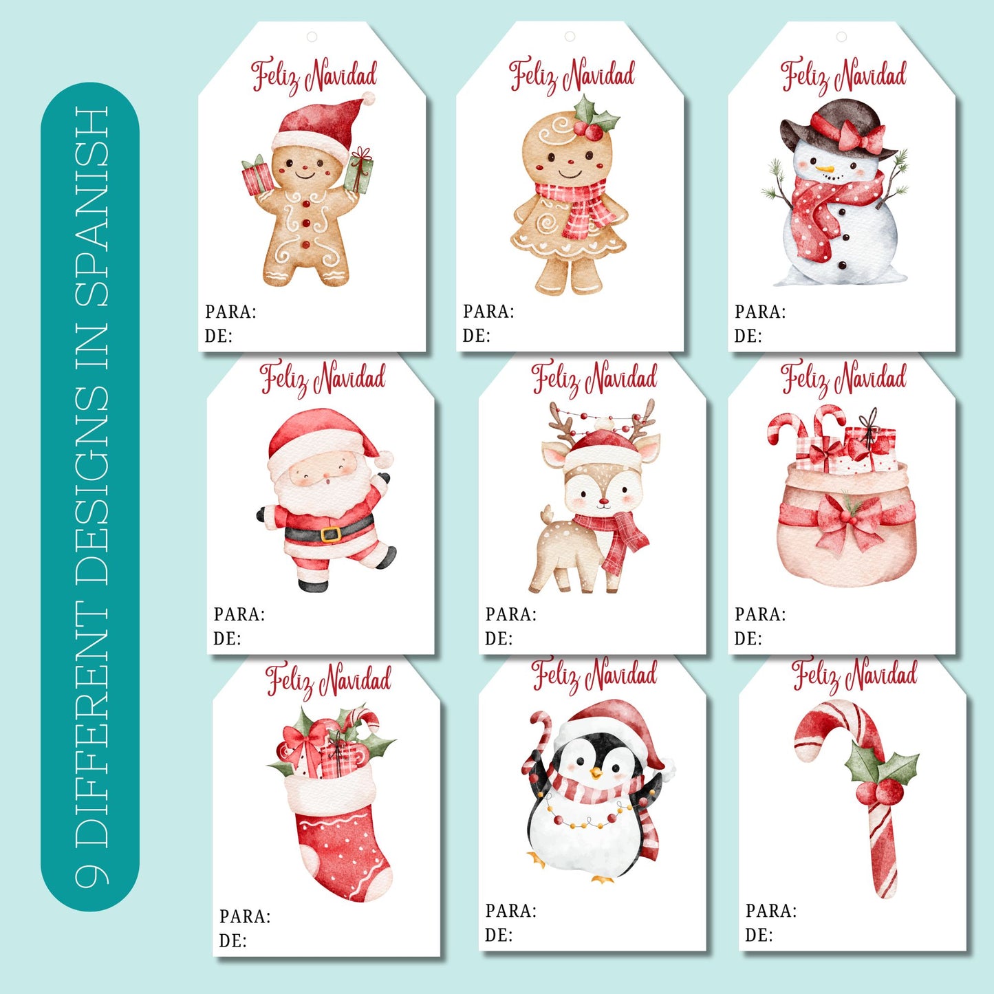 Christmas Tags Printable Template