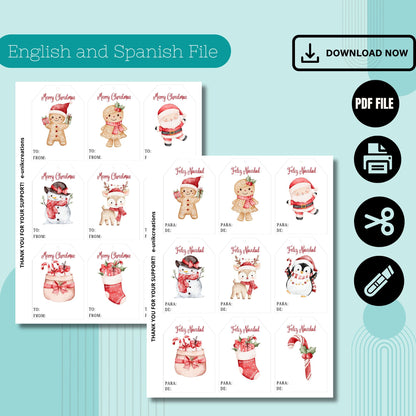 Christmas Tags Printable Template